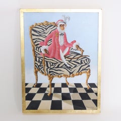 Pair of Paintings with Monkeys as Dandies by Nancy Jolly