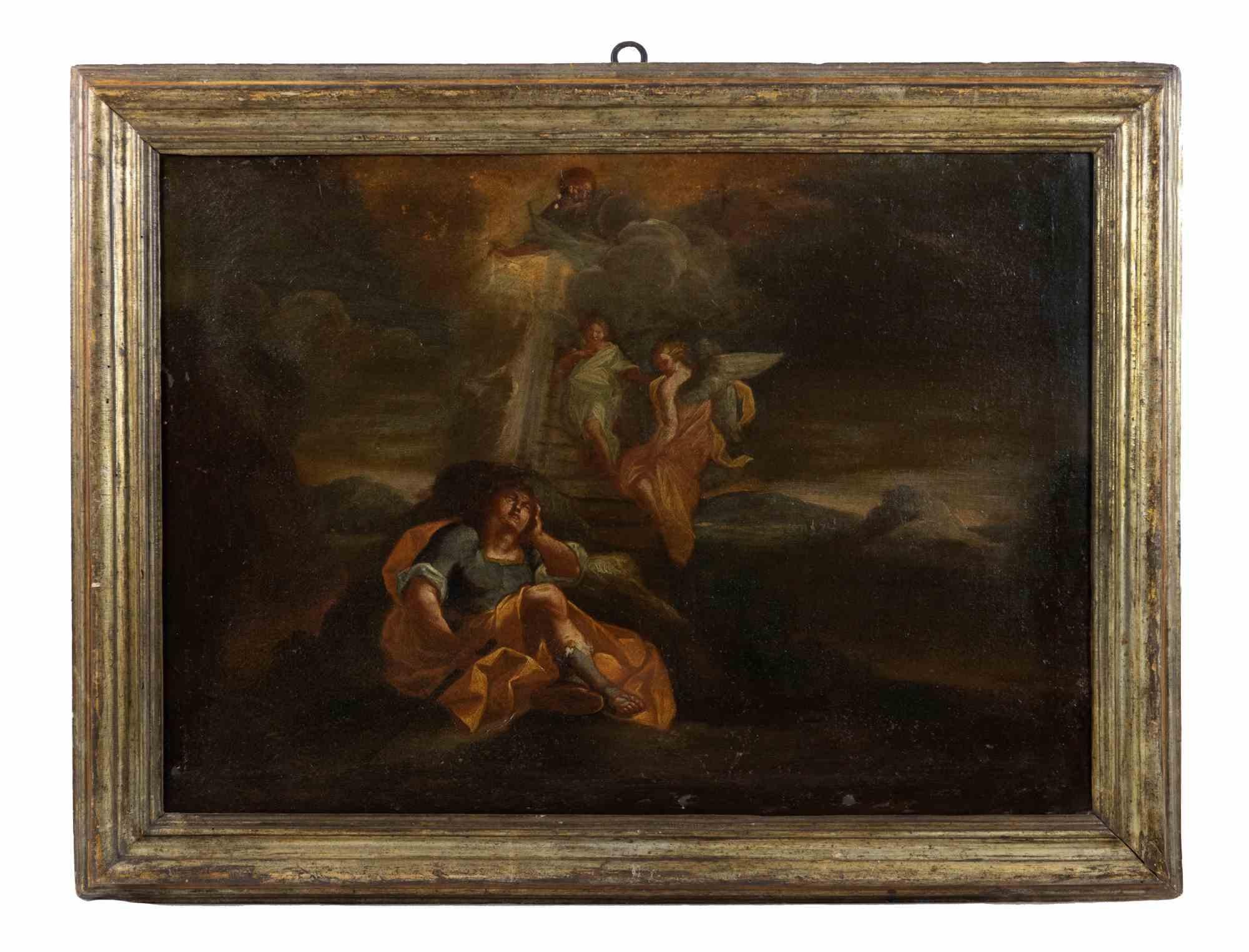 Pair of Religious Scenes - Painting -  18th Century  - Black Figurative Painting by Unknown