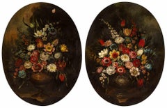 Paire de natures mortes - Peinture à l'huile - Début du 19e siècle