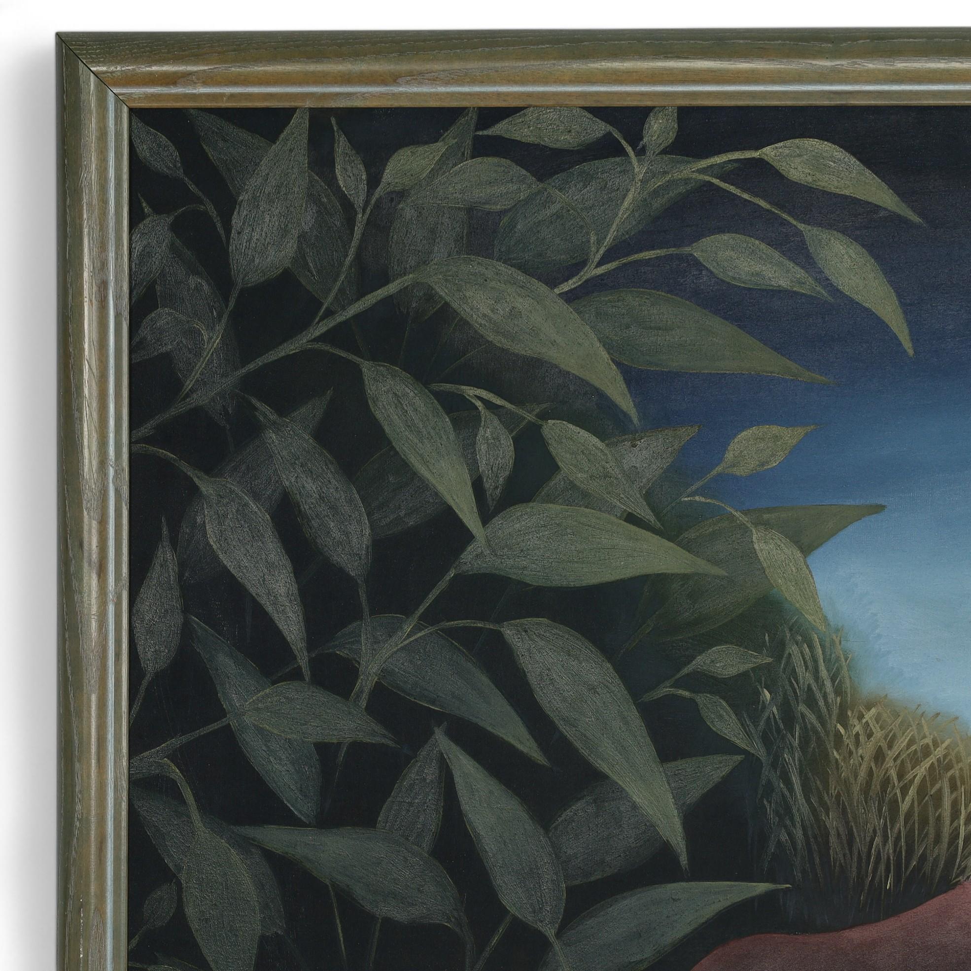 Pareja de cuadros haitianos vintage de animales en una jungla por Roland Blain en venta 6