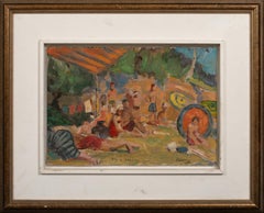 Antique Palm Beach, Florida, early 20th century  signed "J Lavery" 