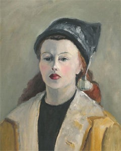 Pamela Chard (1926-2003) - 20th Century Oil, Girl with Hat