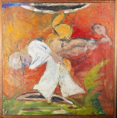 Pamela Chard (1926-2003) - Framed 20th Century Oil, Abstract Figure
