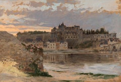 Panorama of the royal castle of Amboise - Loire Valley, France