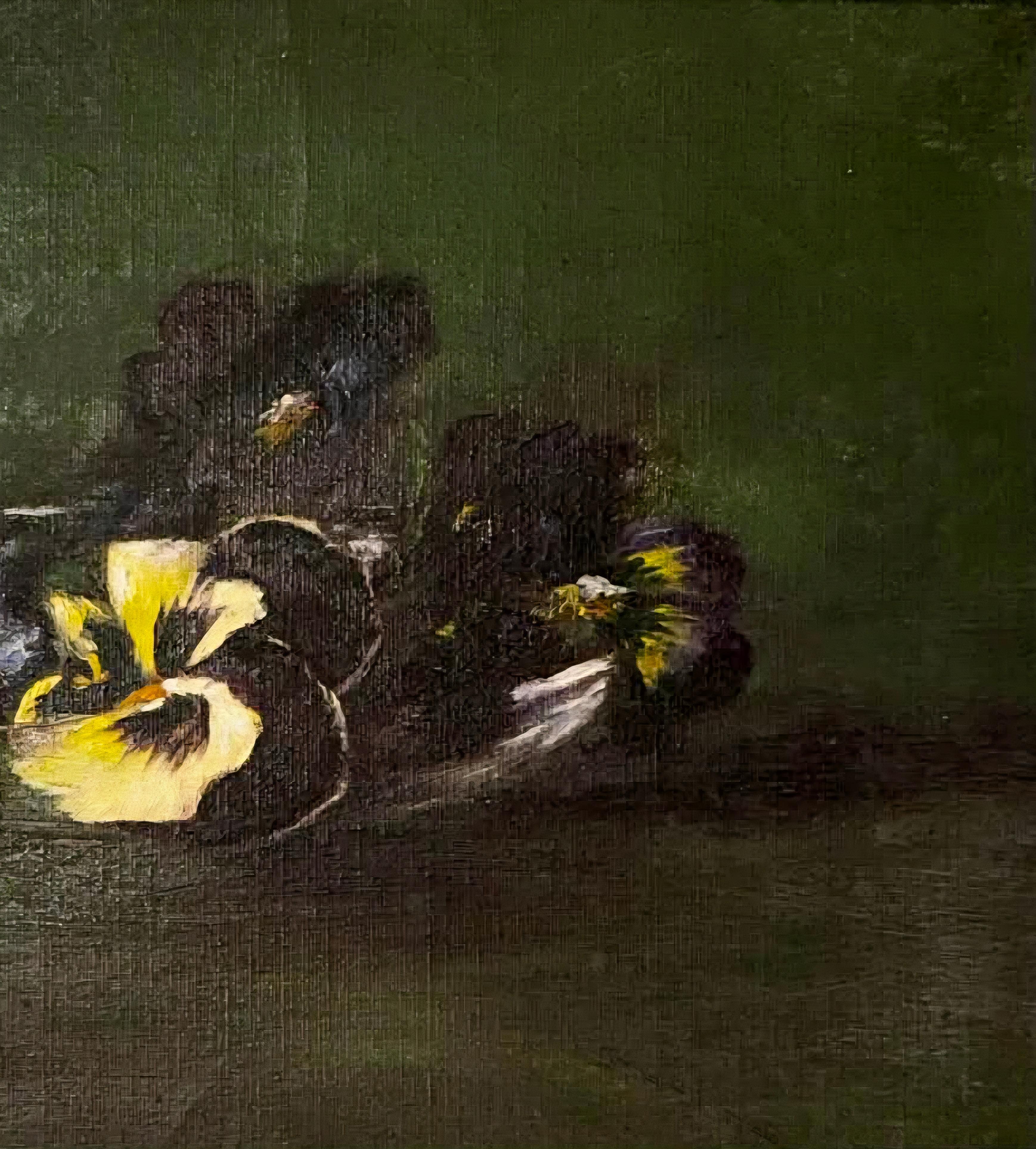 Pansies and One Alone (Amerikanischer Impressionismus), Painting, von Unknown