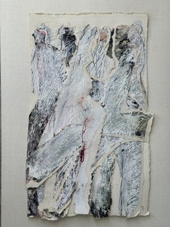 Paper collage Abstract Expressionist painting