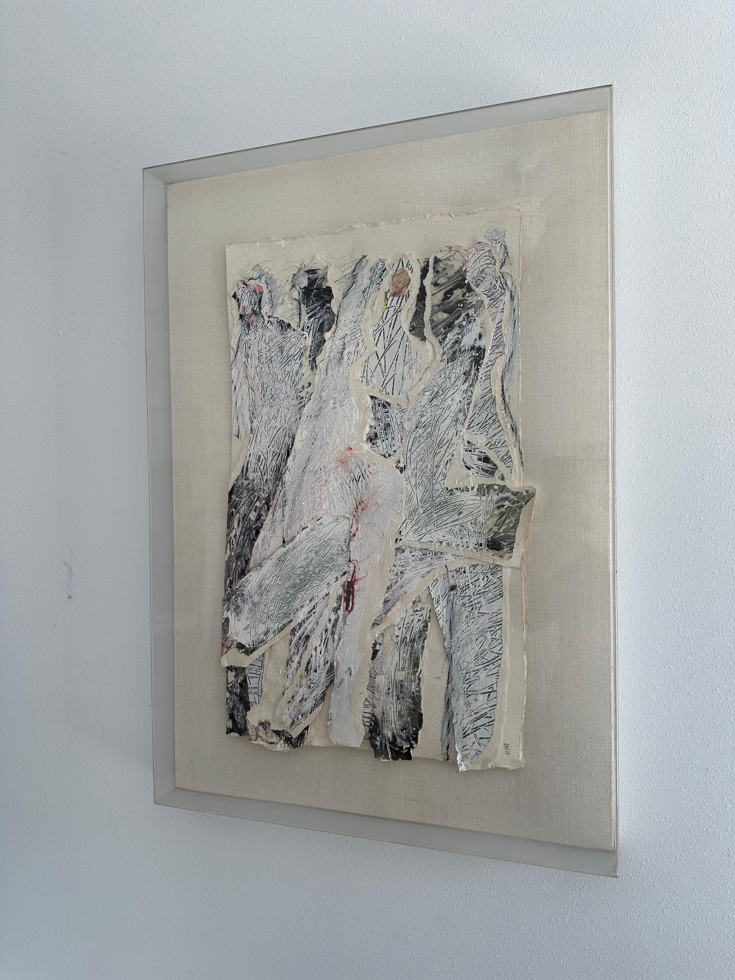 Collage di carta Pittura espressionista astratta in vendita 2