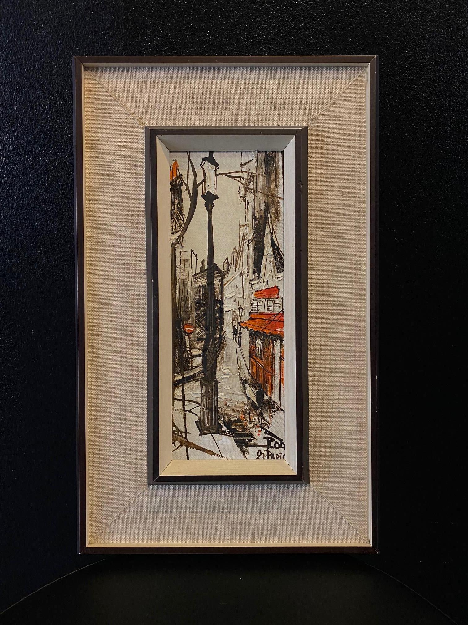 Little oil on canvas with frame. 
The size with frame is 24x39 cm 
Signed RODY (artist unknown from the gallery) and dated 1983 