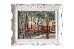 Paris Cityscape Original Post-Impressionist Vintage Oil Painting