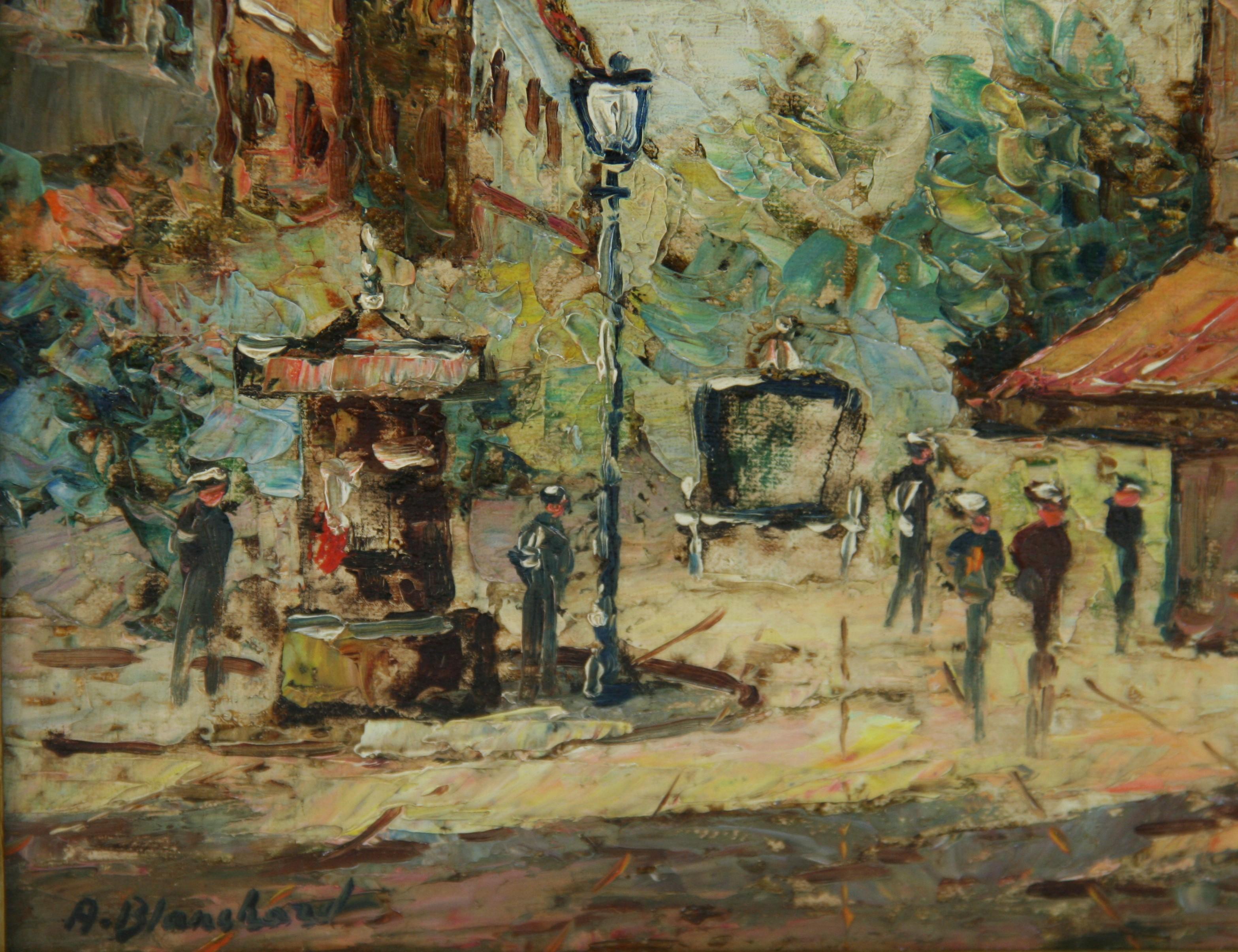 6118 Parisian cafe street scene
Set in a gilted wood frame
Image size 8x9,5