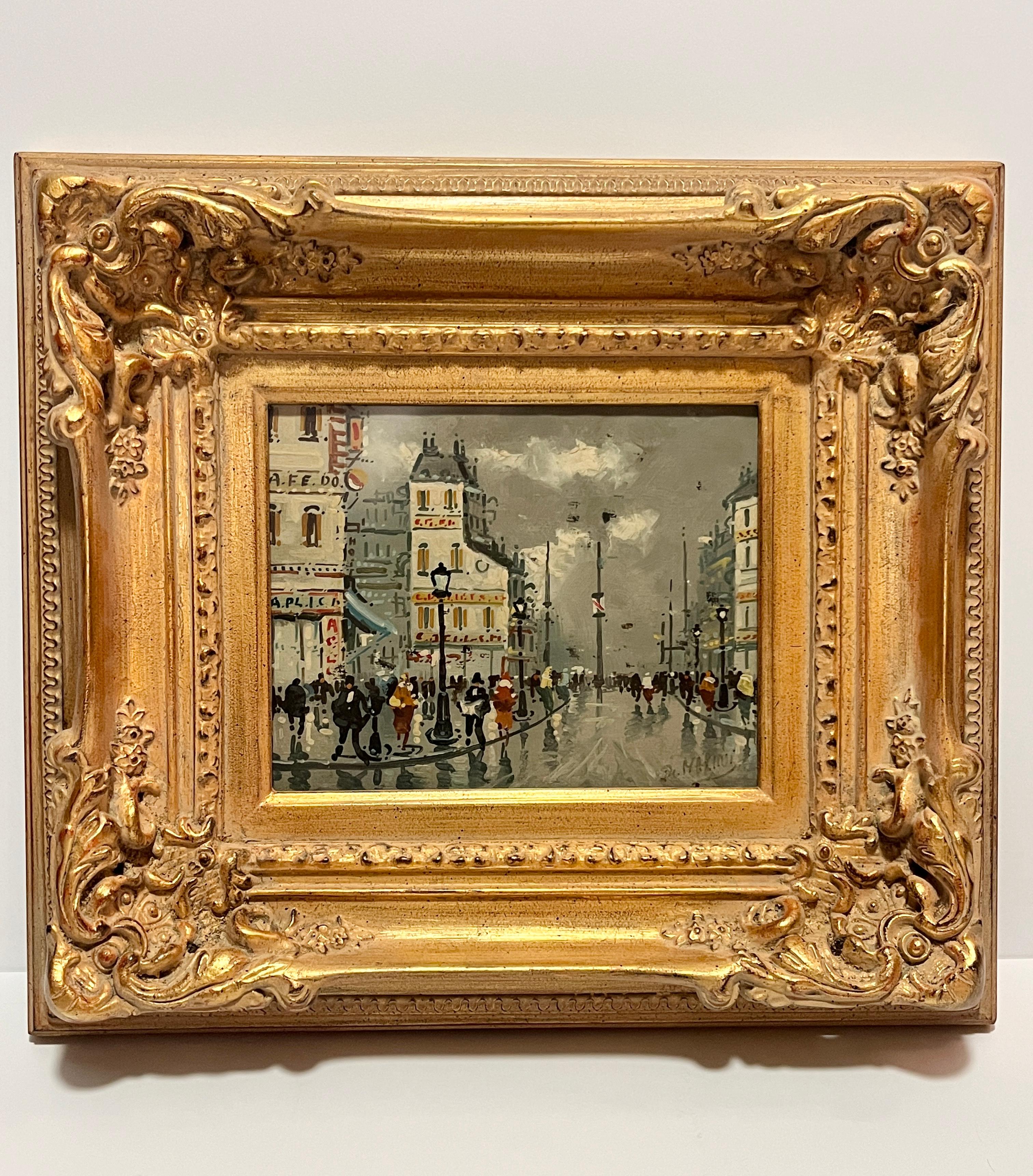 Landscape Painting de Unknown - Escena callejera parisina