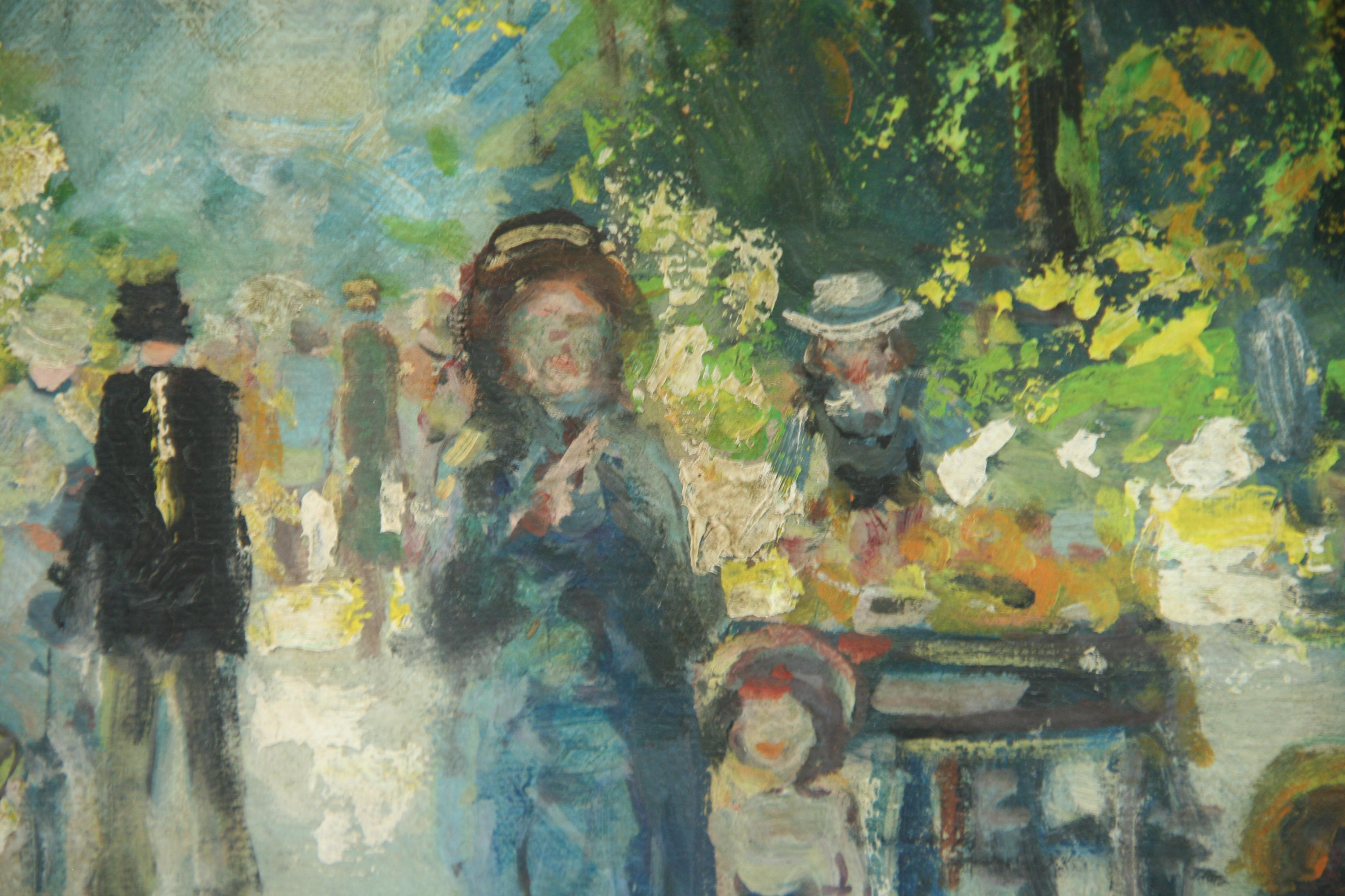 Parisians Strolling in The Park 1940's For Sale 7