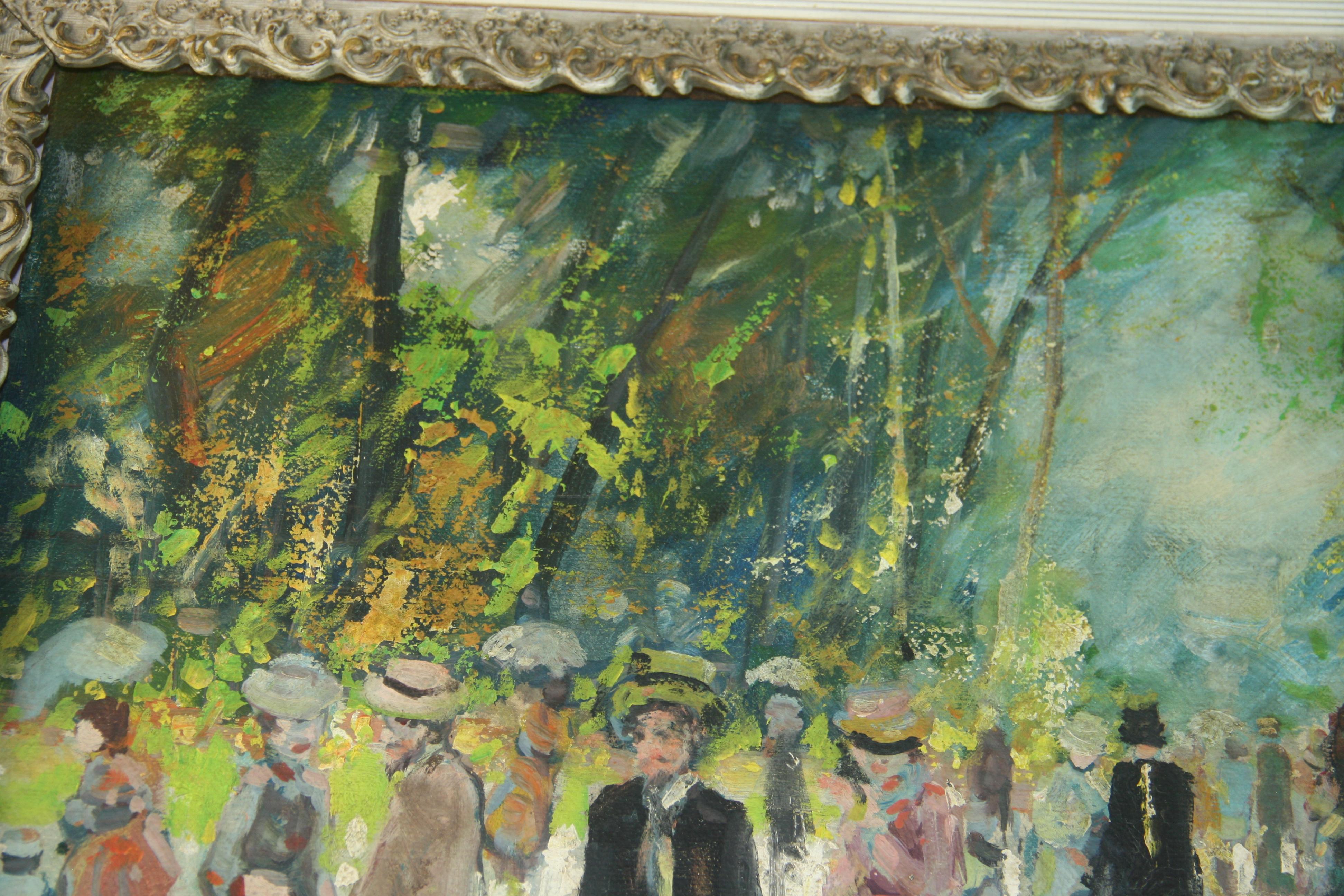 Parisians Strolling in The Park 1940's For Sale 5