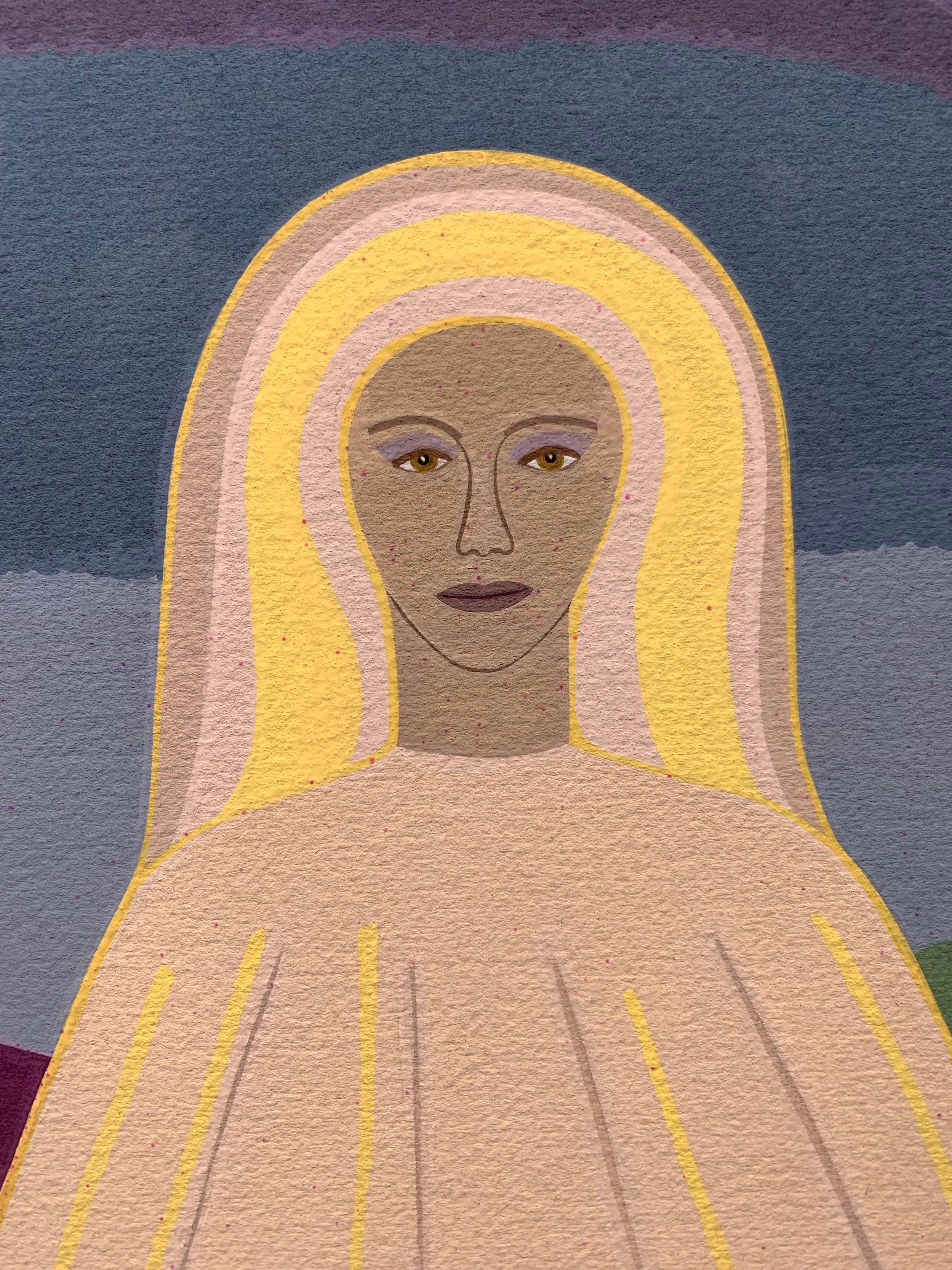 Pappagallo  (Pittura surrealista dei nativi americani Comanche) - Painting di Unknown