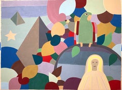Loro  (Pintura surrealista de nativos americanos comanches)