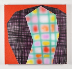 Passage, pittura ad aerografo e polimeri su lino di Alex Blau, 2022