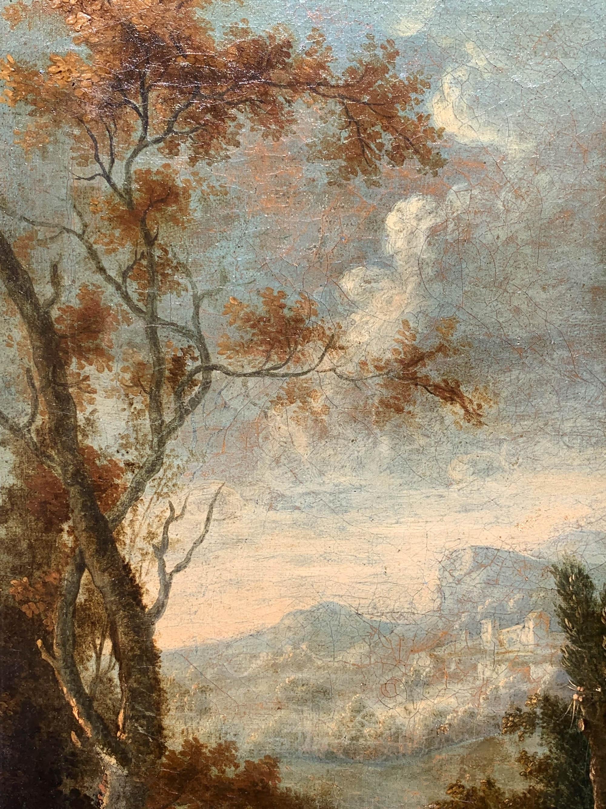 Pastorale Szene mit Mühle und Waldlandschaft, Mitte des 18. Jahrhunderts im Angebot 4