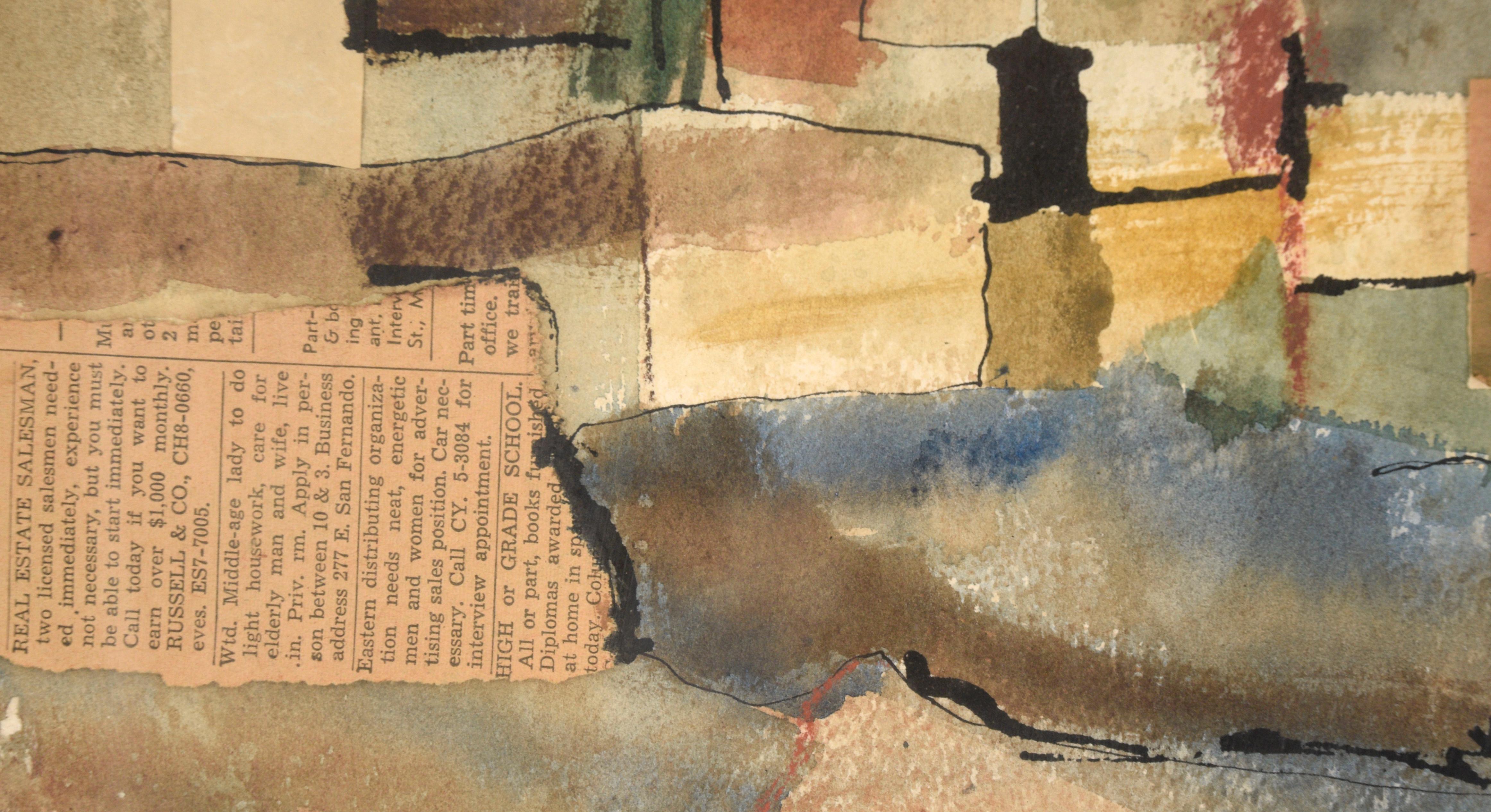 Paesaggio astratto patchwork in vendita 3