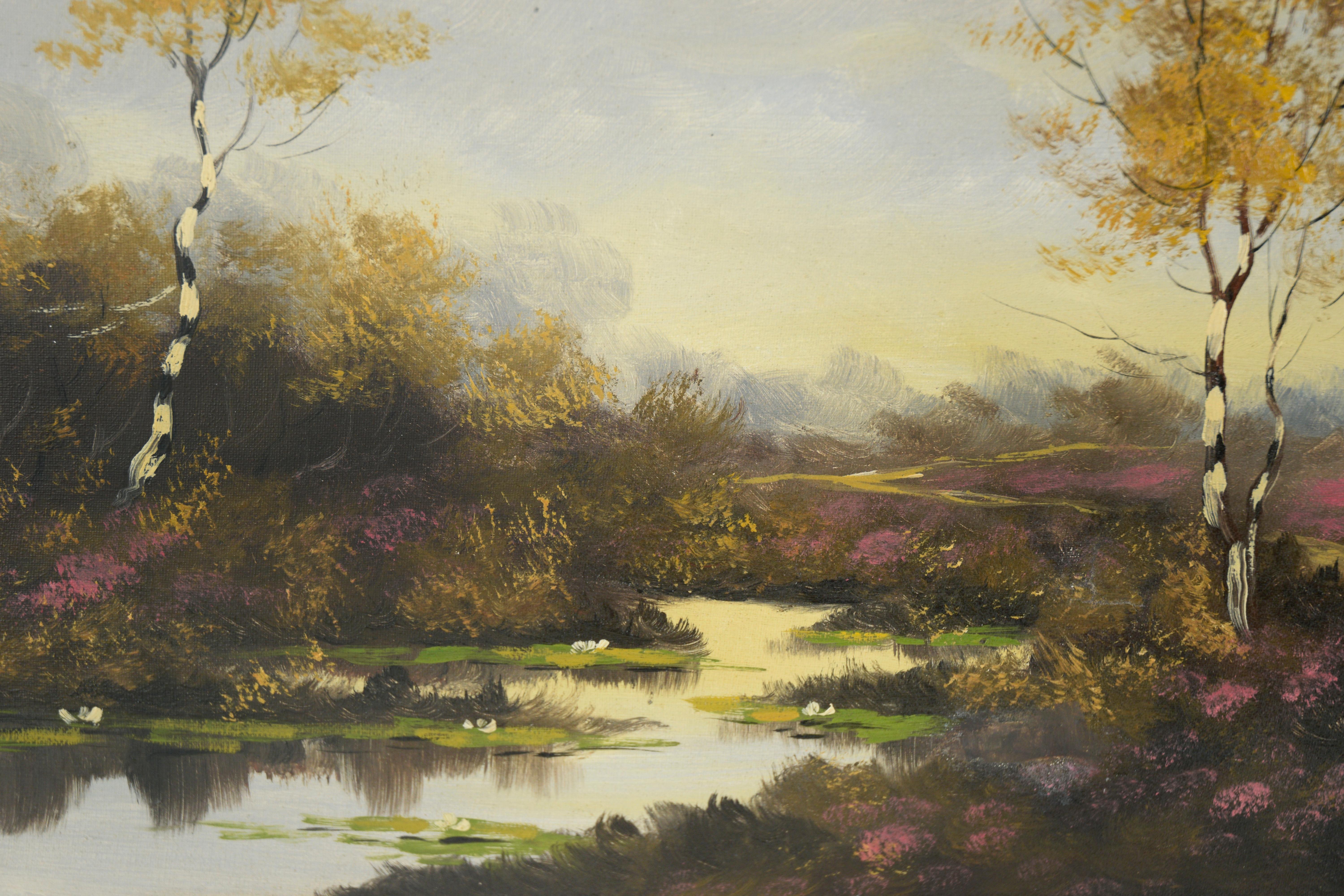 Path Along The River - Öl auf Leinwand (Amerikanischer Impressionismus), Painting, von Unknown