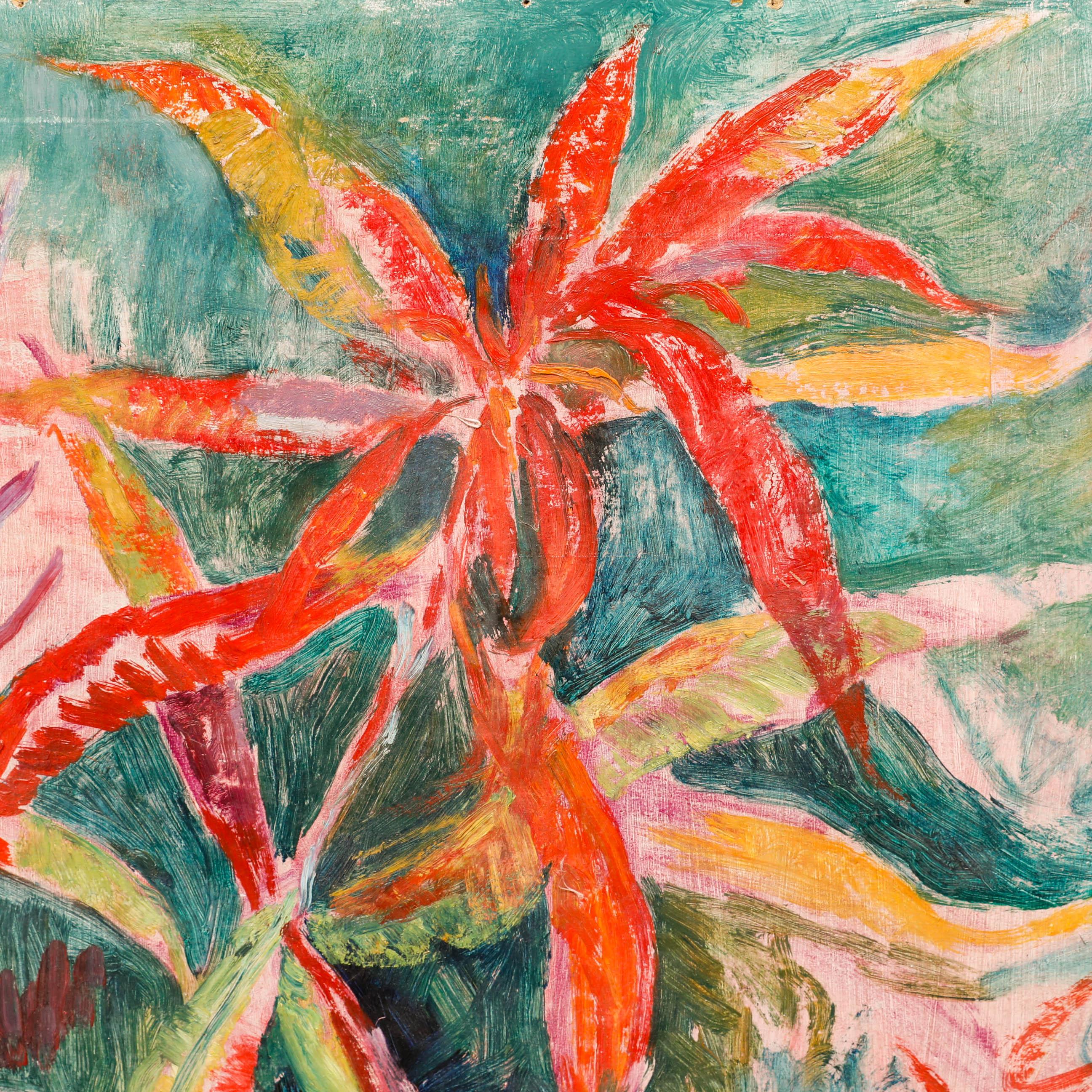 Eine ausdrucksstarke Ölstudie von Patricia Arnett (geb. 1923). Mit dem Titel 