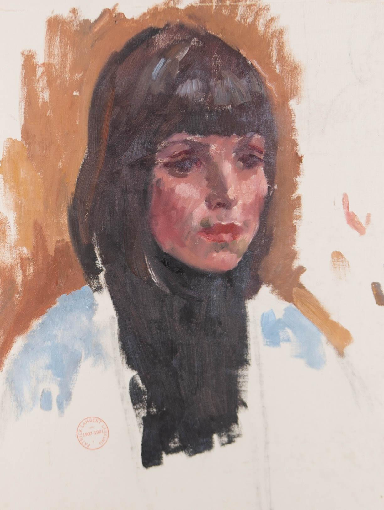 Patrick Lambert Larkin (1907-1981) - Mid 20th Century Oil, Young Woman, Study - Painting by Unknown