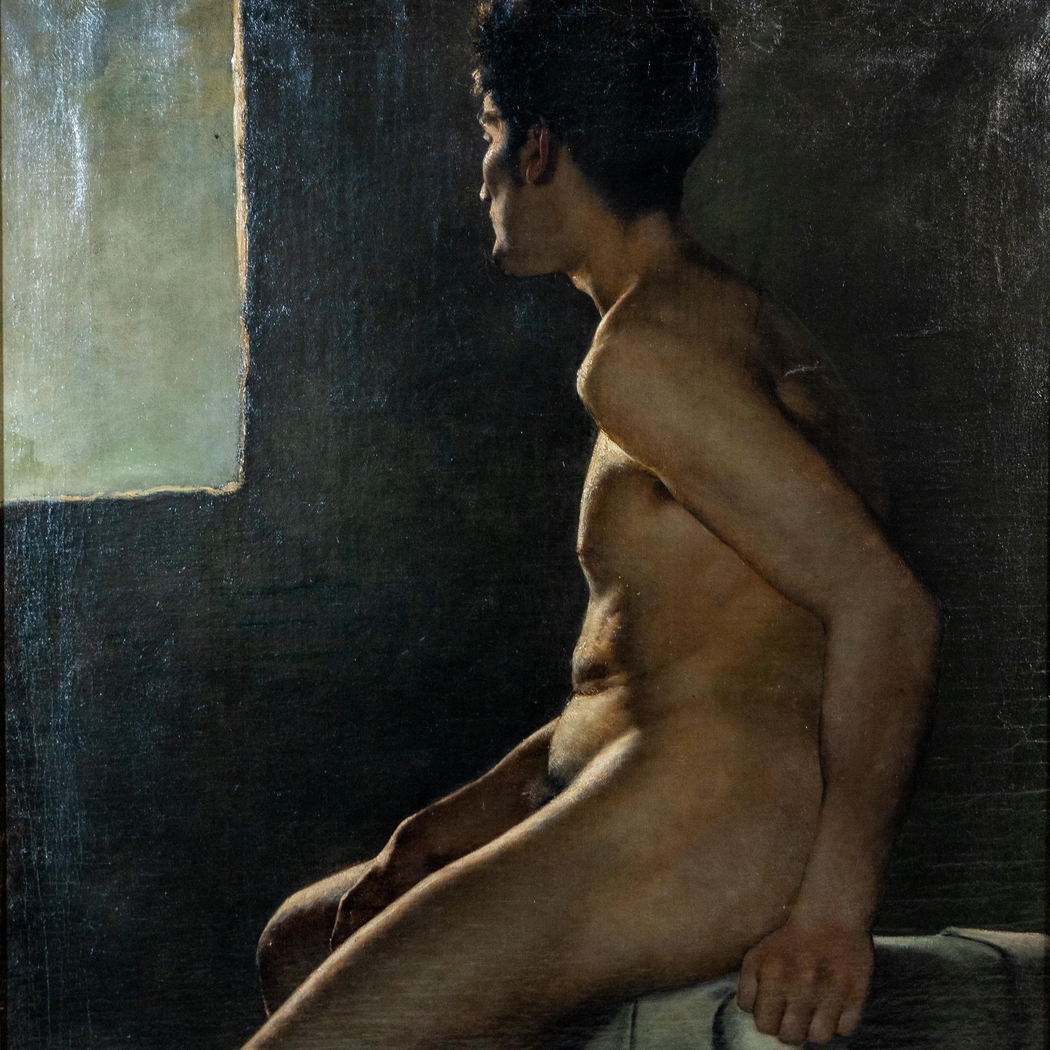 Paul Anton Kaulbach (1864 Hanover - 1930 Berlin) Male Nude - Painting by Unknown