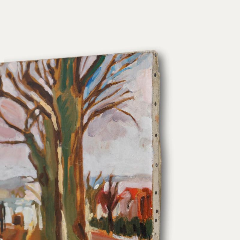 Paul Berger - Olio della metà del XX secolo, Riverside in vendita 1