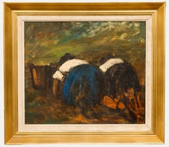 Vintage Paul De Leenheer - Framed 1972 Oil, The Potato Turners