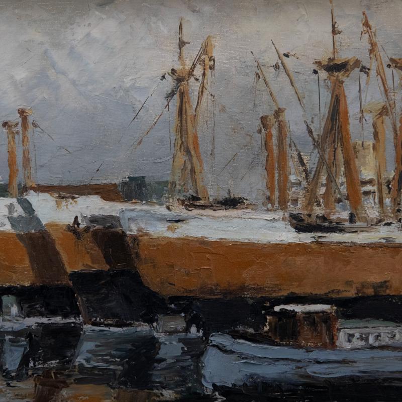 Paul Mattseu  - 20th Century Oil, The Harbour For Sale 1