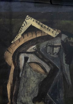 Paul Sonabend (né en 1957) - Huile contemporaine encadrée, Femmes en flexion