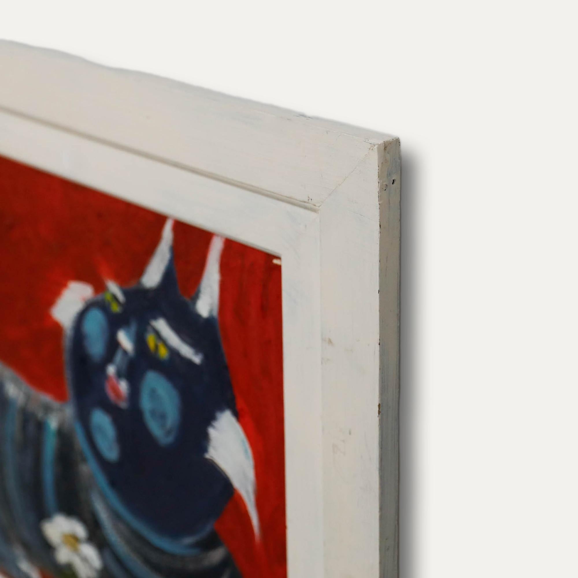 Paul W. Ozere - Zeitgenössisches Öl, Cheshire Cat im Angebot 1