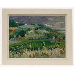 Pauline Plummer (geb. 1933) - Zeitgenössisches Öl, Ein Aussichtspunkt bei Roussillon