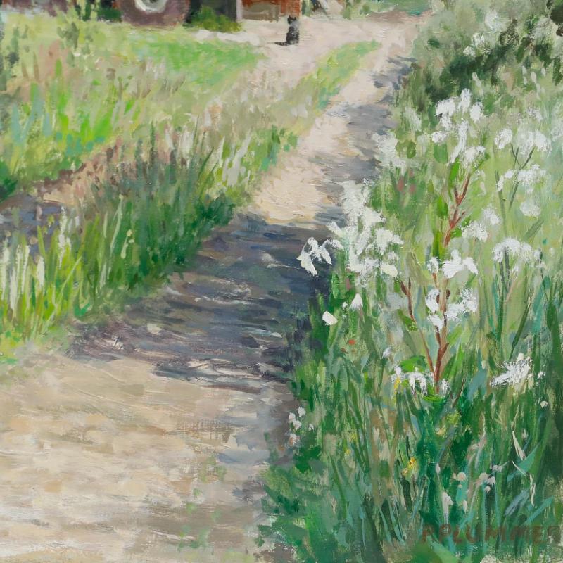 Eine charmante Landschaftsstudie einer ländlichen Scheune von der Künstlerin Pauline Plummer (geb. 1933). Signiert unten rechts. An Bord. Bildgröße: 61 x 51 cm.