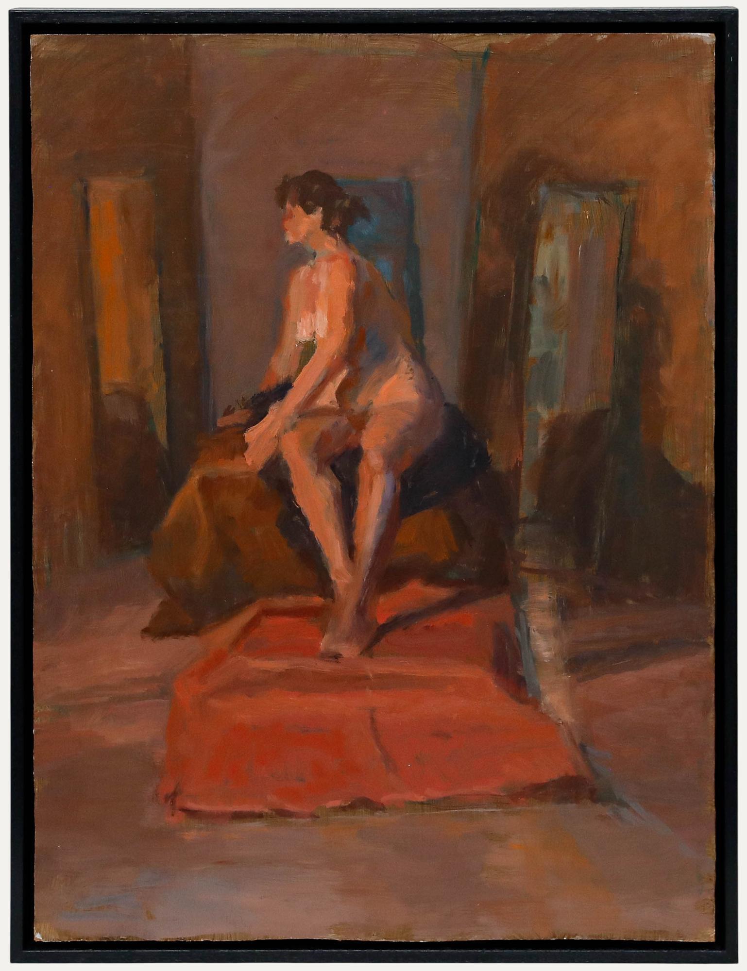 Pauline Plummer (nata nel 1933) - Olio del XX secolo con cornice, Luce della sera