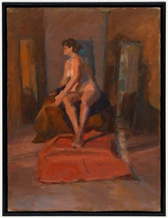 Pauline Plummer (geb. 1933) - Gerahmtes Öl des 20. Jahrhunderts, Abendlicht