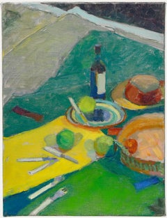 Pauline Plummer (b.1933) - Postimpressionist 20th Century Oil, Picnic