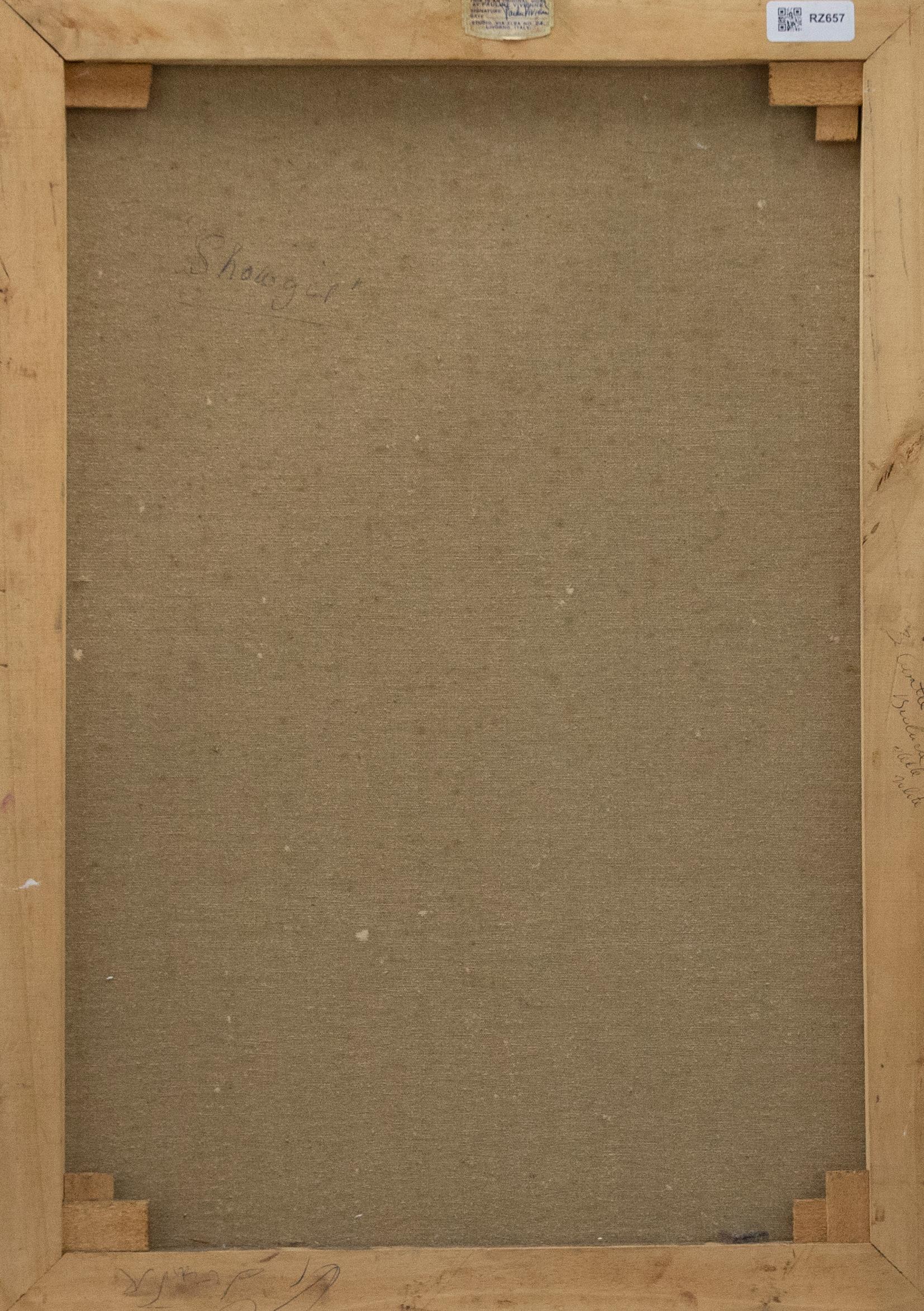 Ein Original-Ölgemälde der in Italien lebenden Künstlerin Pauline Vivienne. Signiert und datiert (1971) unten links. Verso signiert und betitelt. Auf Leinwand auf Keilrahmen.