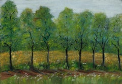 Paysage Français. Pittura a olio originale, Paesaggio, Campagna francese