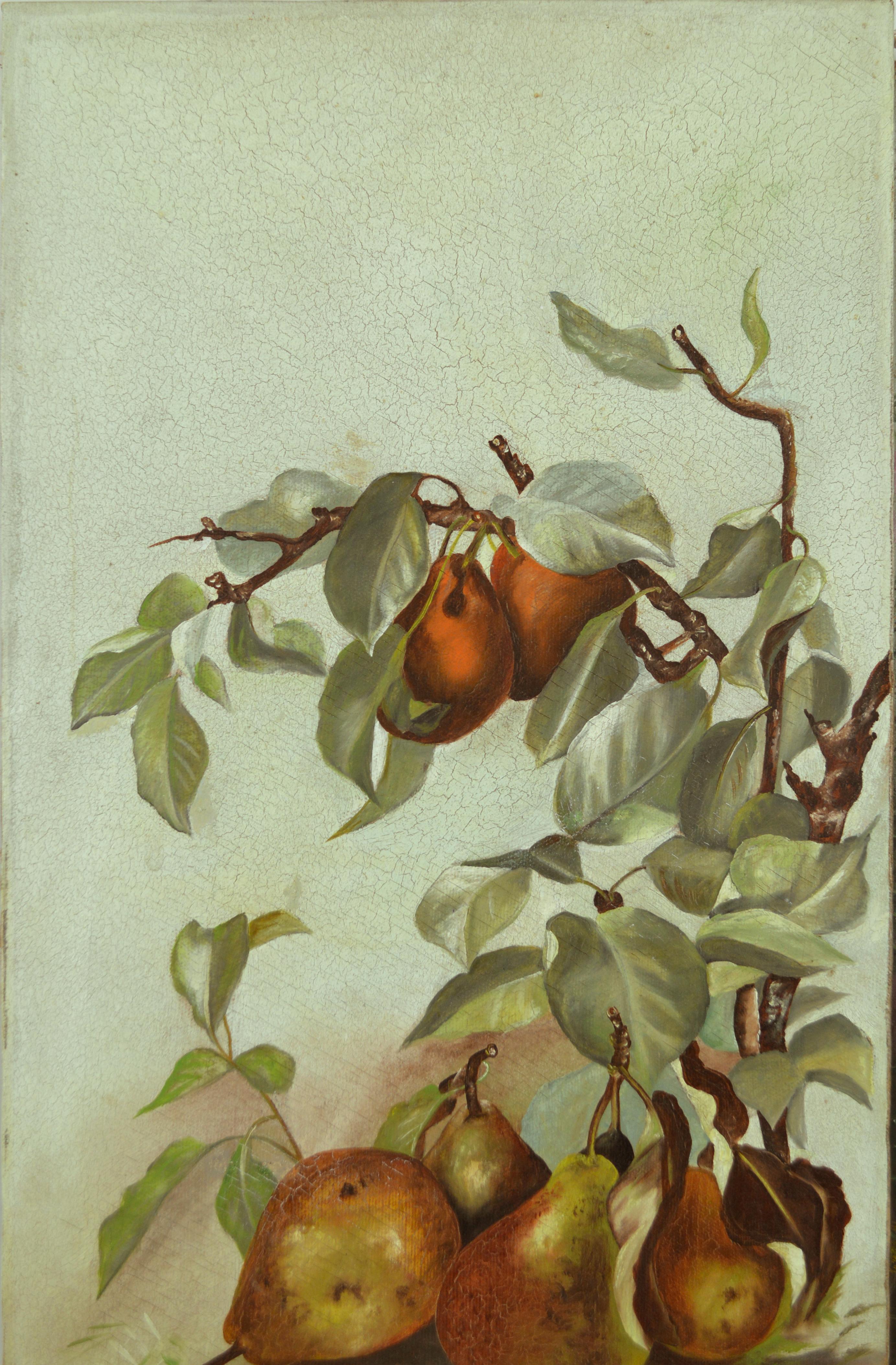Pears Aplenty in Victorian Days by anonymous artist 1890s - Painting by Unknown