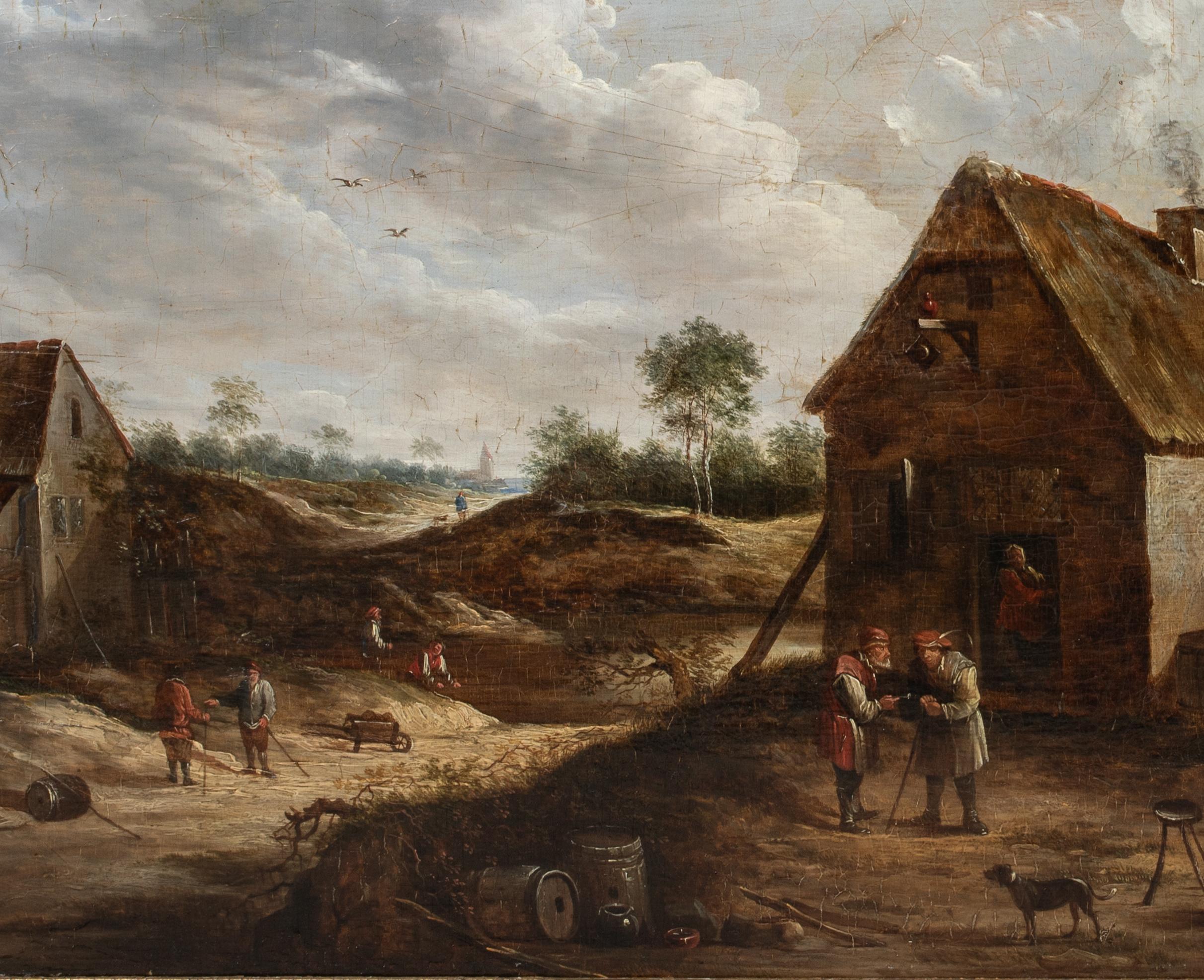 Campesinos Aldeanos Hablando, Siglo XVII  Pieter de Molijn (1595-1661) en venta 1