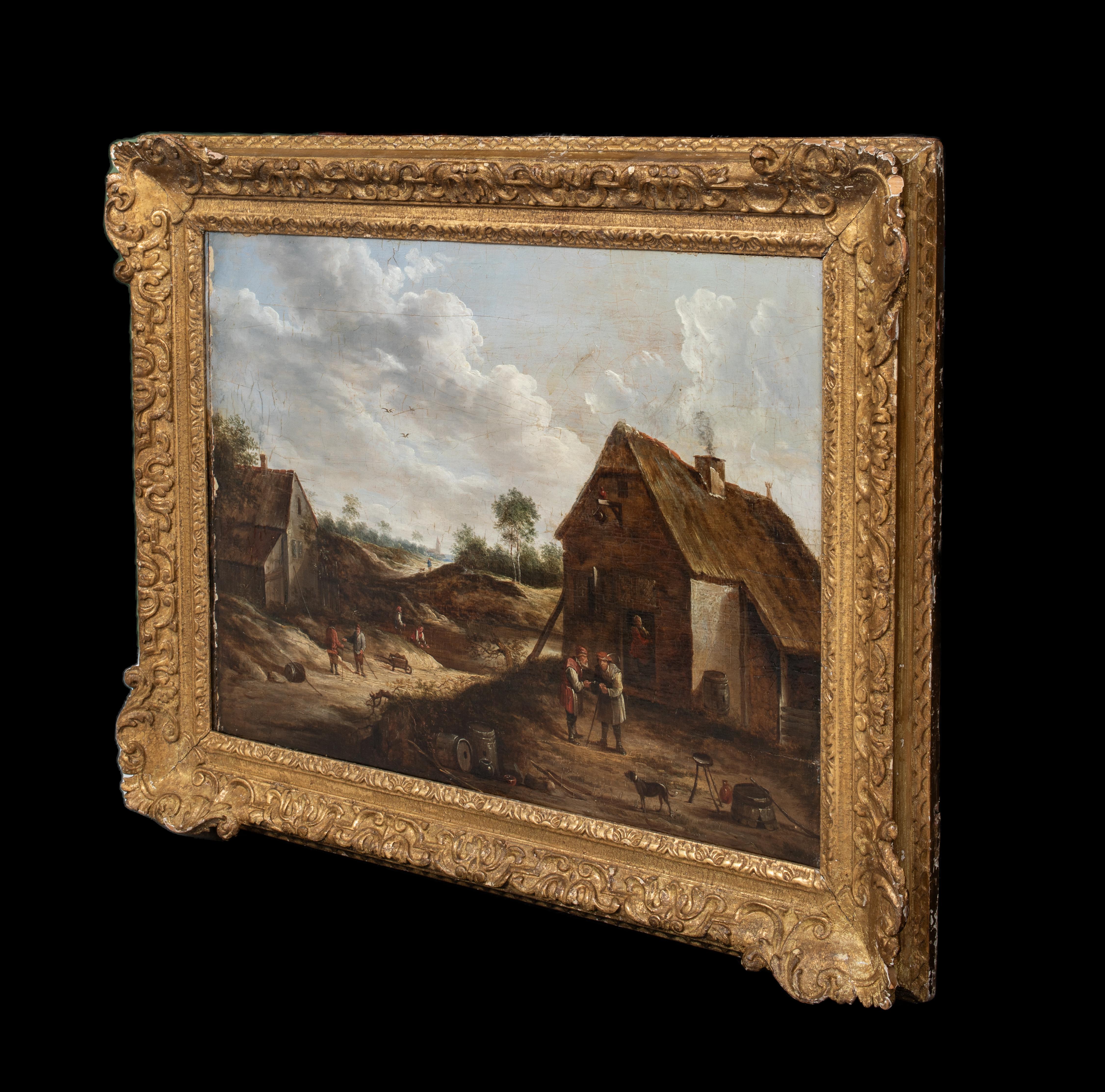 Campesinos Aldeanos Hablando, Siglo XVII  Pieter de Molijn (1595-1661) en venta 5