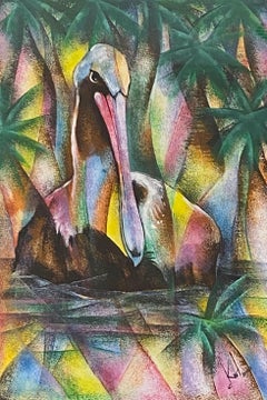 Pelican - Original Watercolor Painting by Karl C.2000