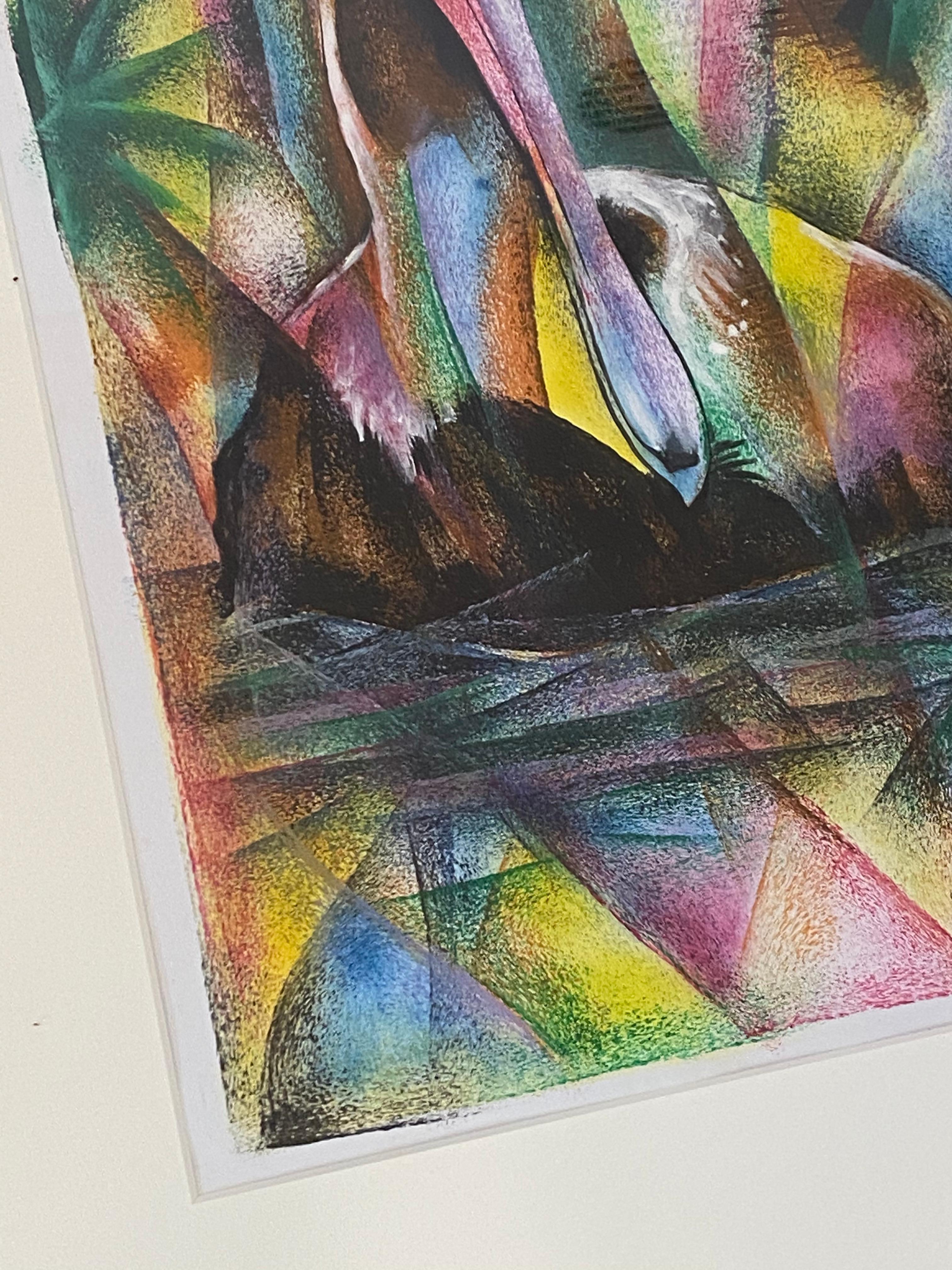 Pelican - Original-Aquarellgemälde von Karl C.2000 im Angebot 1