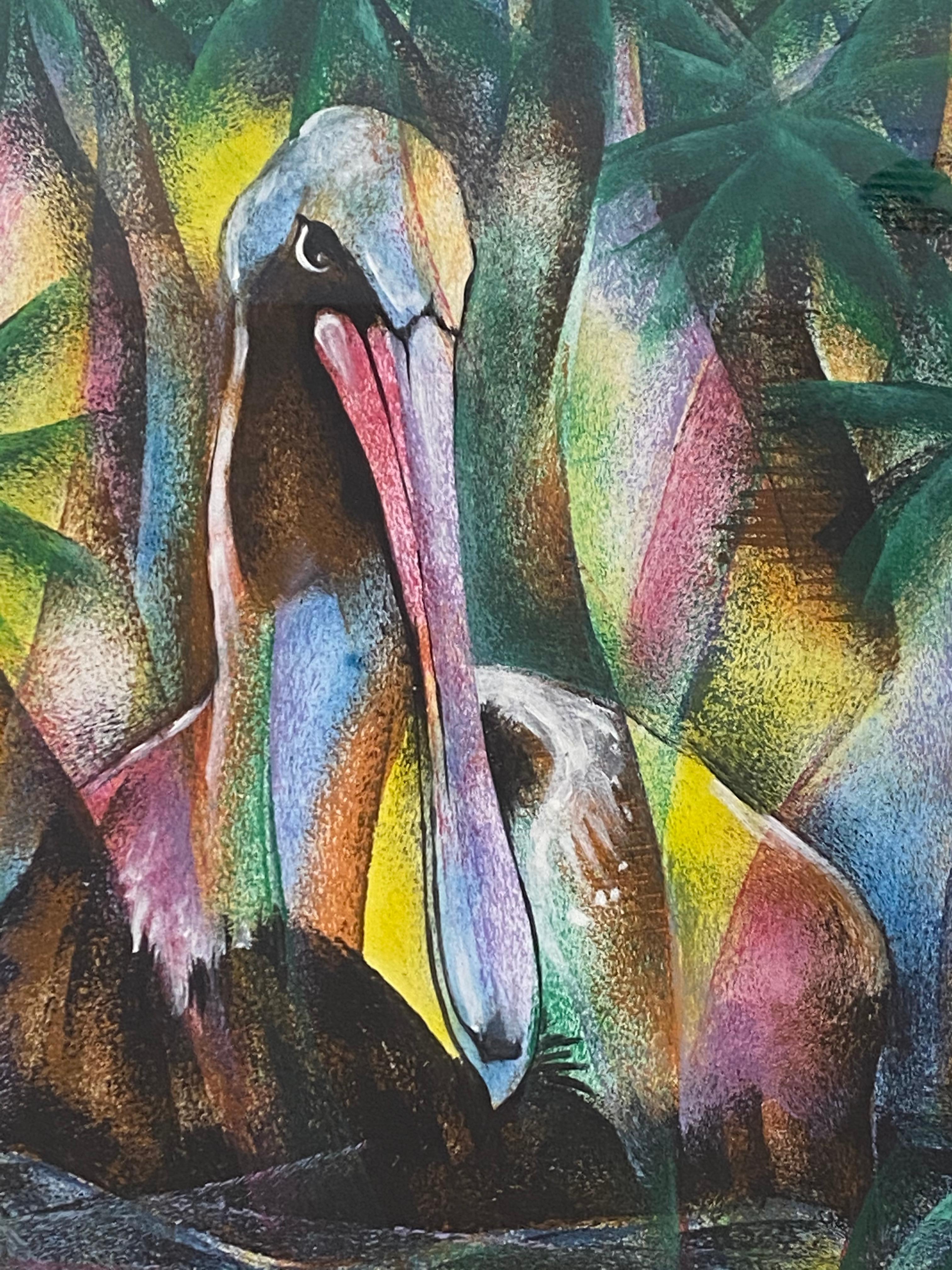 Pelican - Original-Aquarellgemälde von Karl C.2000 im Angebot 3