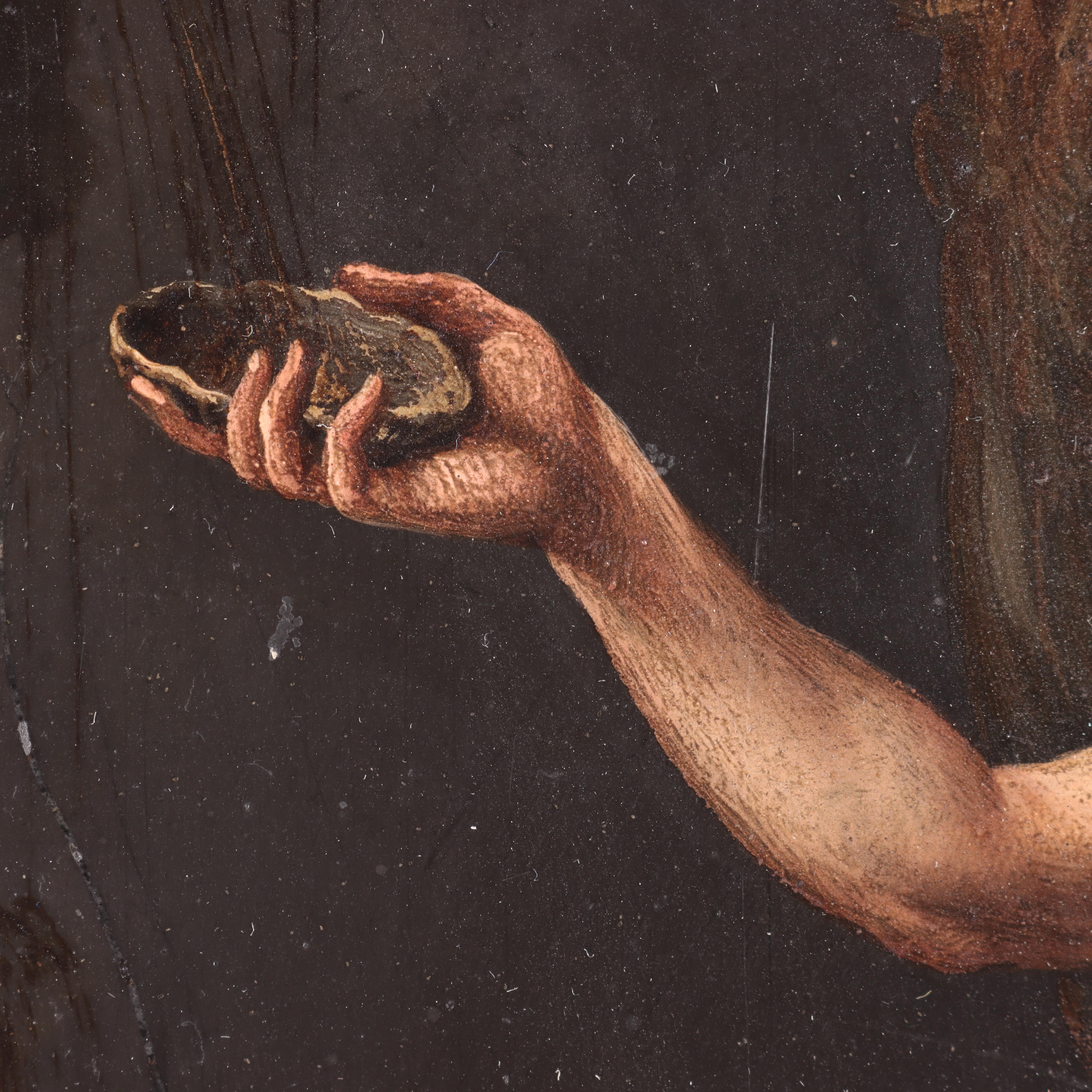 Madeleine pénitente et St. Johns, huile sur ardoise, début du 17e siècle  en vente 6