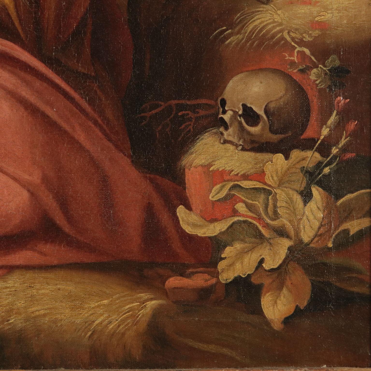 Penitent Magdalene Oil on Canvas Flemish School 17th Century 1