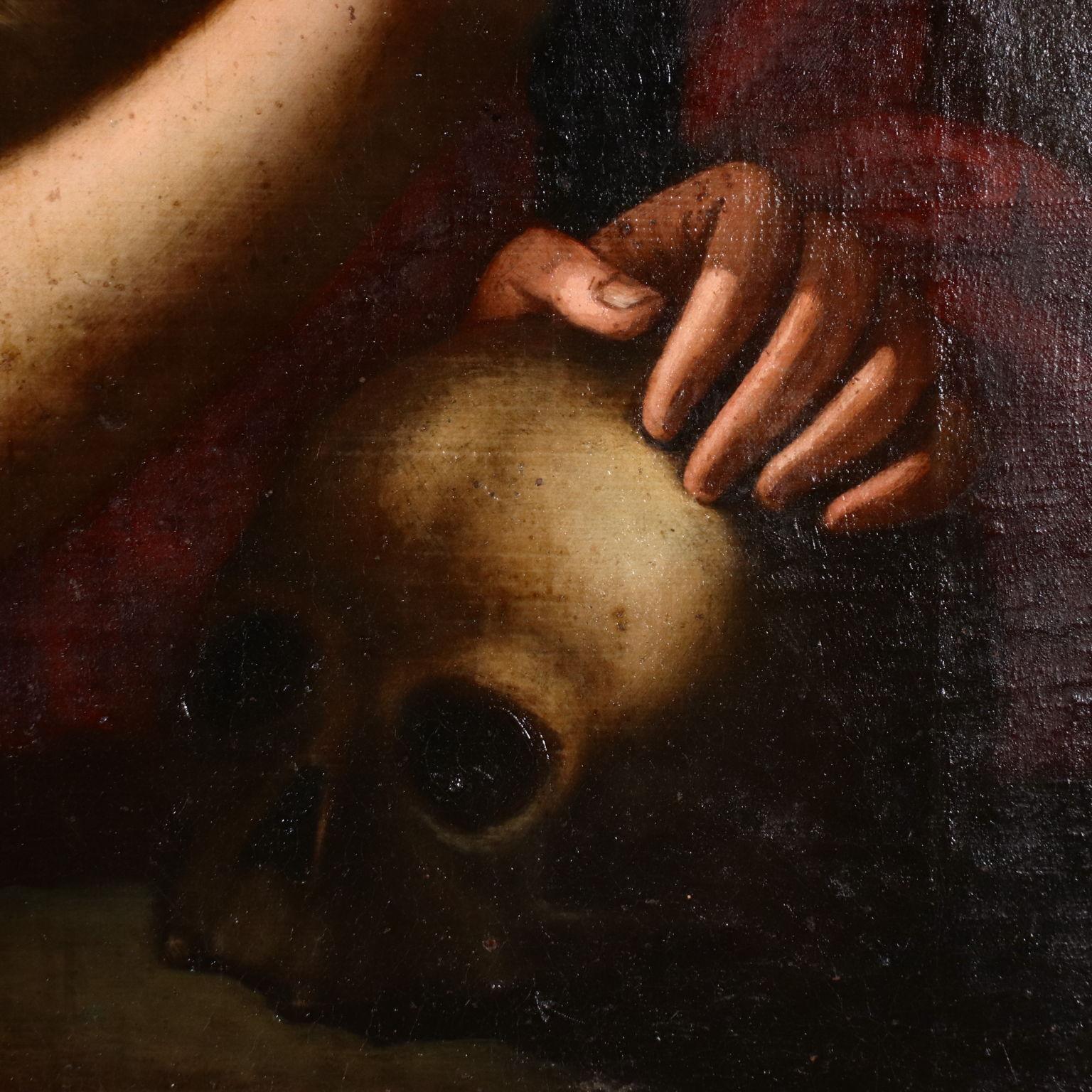 Penitent Magdalene, Oil painting on canvas, 1600s - Other Art Style Painting by Unknown