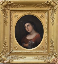 Peinture à l'huile sur cuivre Penitent Mary Magdelane, vers 1750