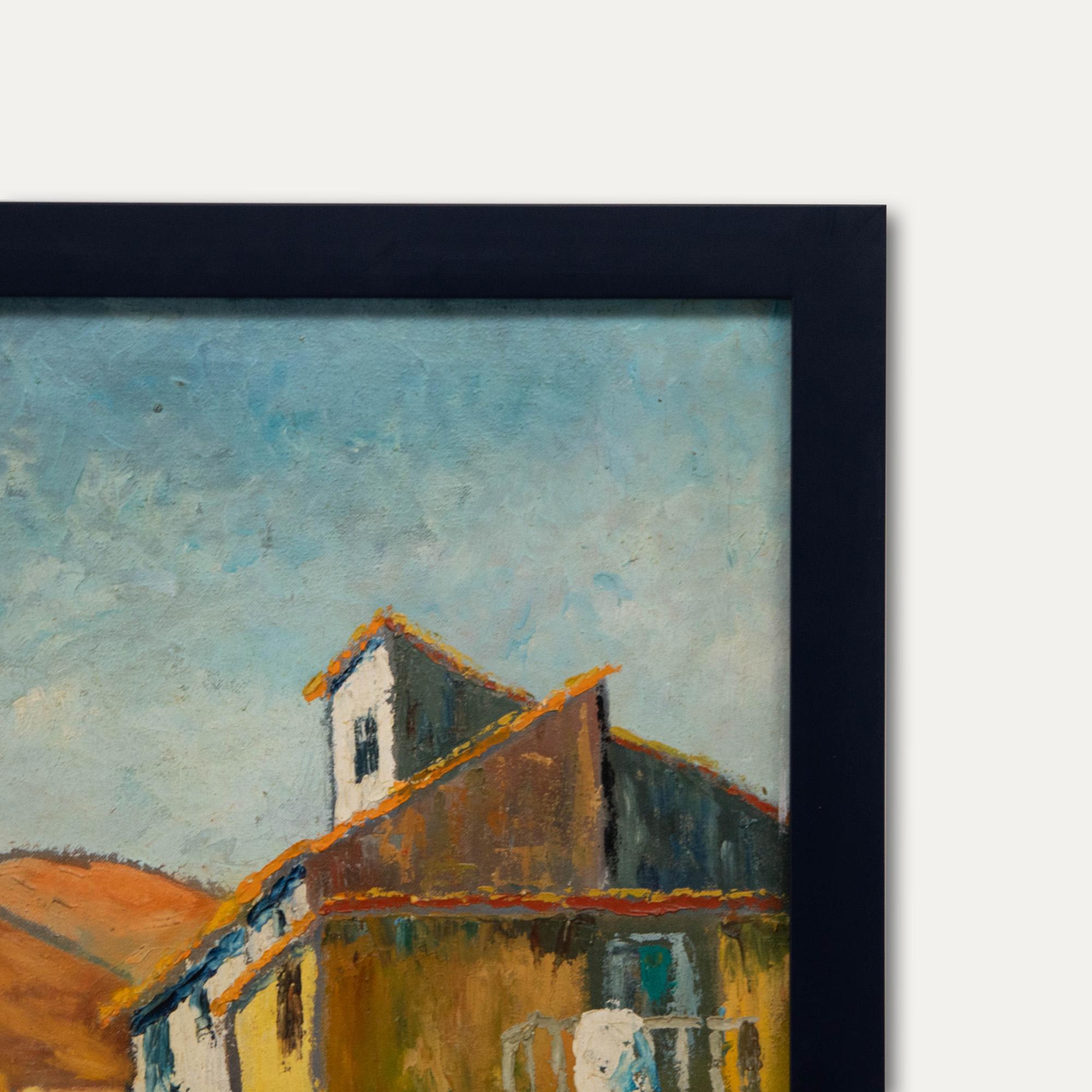 Percy Kenward - Framed 20th Century Oil, Continental Street Scene For Sale 1