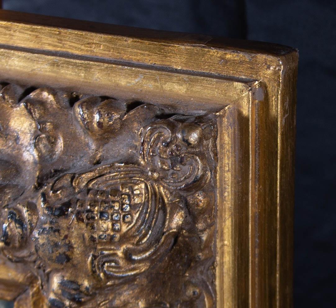 Well presented in an ornately moulded gilt effect frame. Signed. On board.
